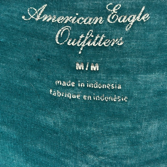 American Eagle Outfitters Teal Long Sleeve Top - Picture 2 of 4